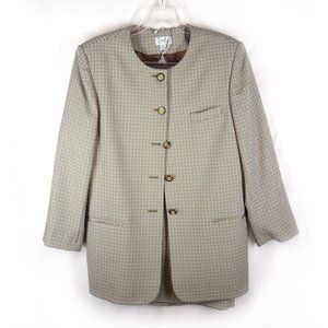 Emily Brand Brown Tweed Looking Suit Size 18